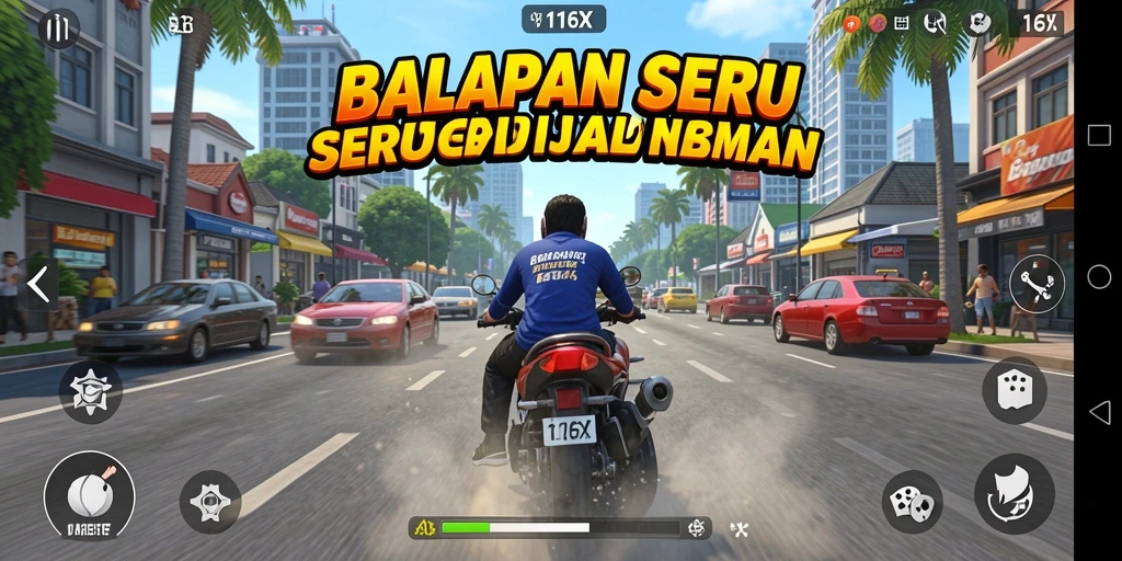 Tampilan gameplay Racing yang mendebarkan di 116X dengan aksi luar biasa.