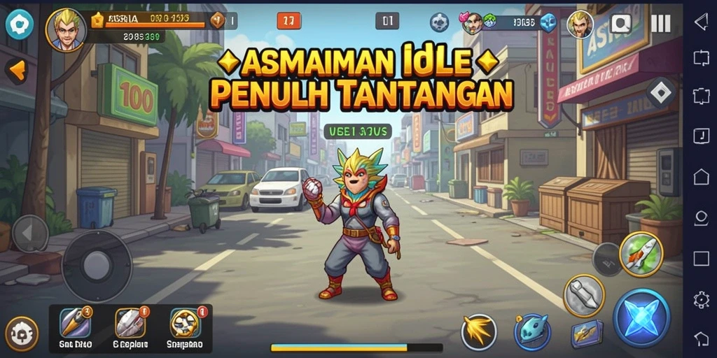 Tampilan gameplay ASIA100 yang menarik dan menawan.