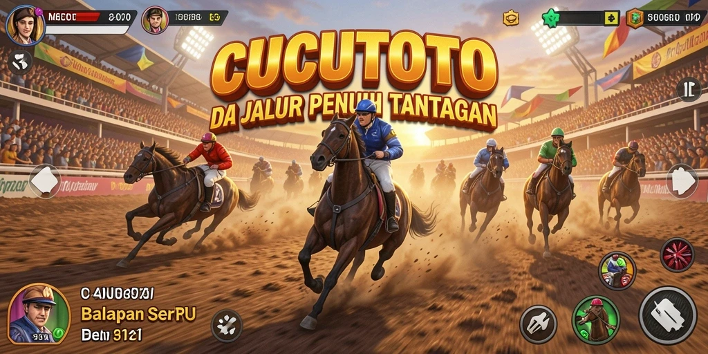 Tampilan gameplay seru dari CUCUTOTO yang penuh aksi balap.