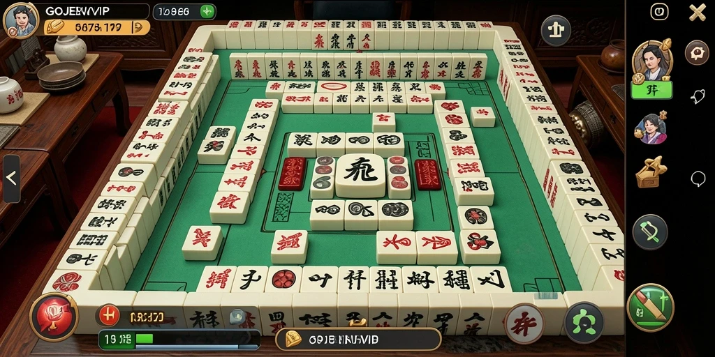 Tampilan menarik gameplay Mahjong di GOJEKVIP.