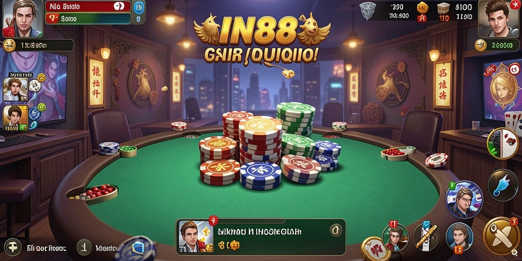 Screenshot utama IN88 menampilkan gameplay seru QiuQiu.