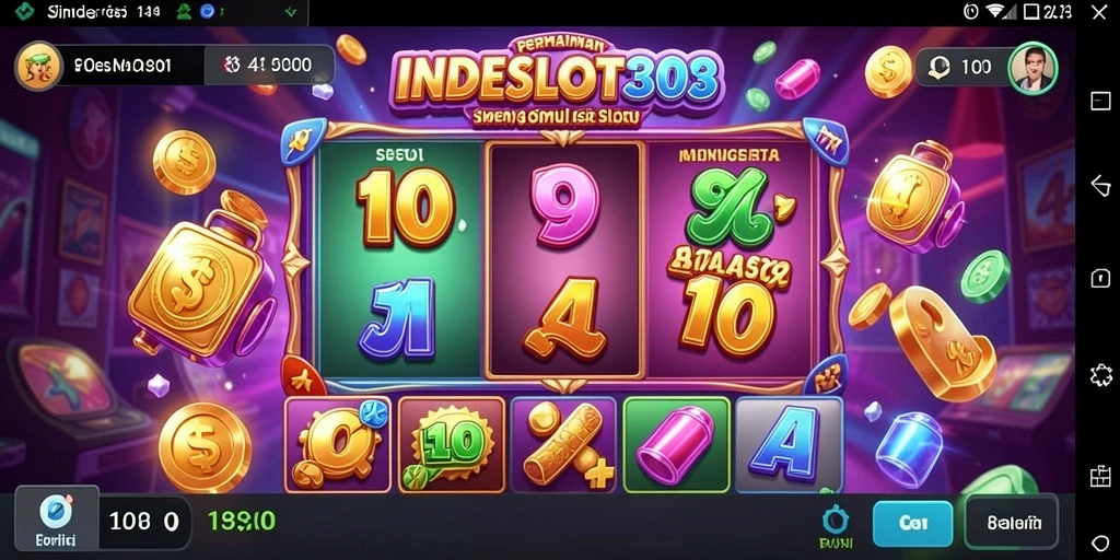 Tampilan gameplay <strong>INDESLOT303</strong> yang seru dan mendebarkan saat memutar gulungan slot.