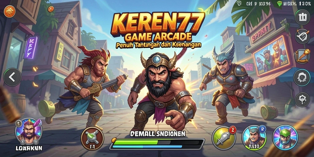Tangkapan layar KEREN77 menampilkan gameplay arcade yang seru dan menegangkan.