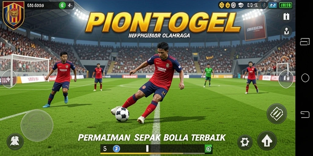 Tampilan permainan PIONTOGEL dengan aksi sepak bola yang mendebarkan.