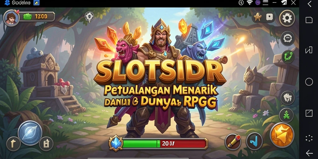 Gambaran gameplay yang mendebarkan dalam SLOTSIDR, penuh aksi RPG.