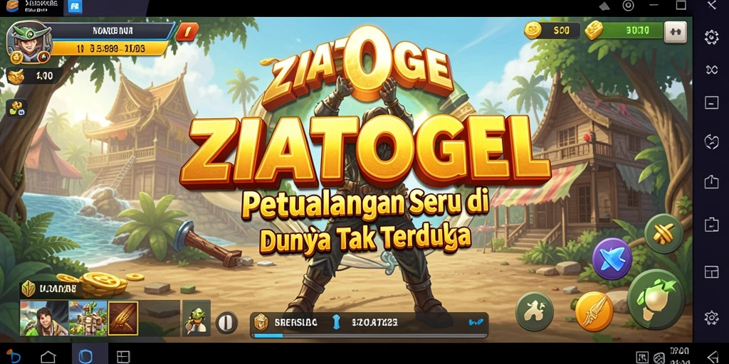 Tampilan gameplay ZIATOGEL yang penuh petualangan dan tantangan.